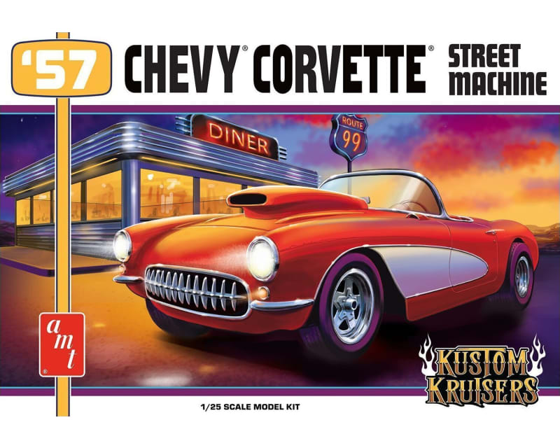 1/25 1957 Chevy Corvette Street Machine Plastic Model Kit photo