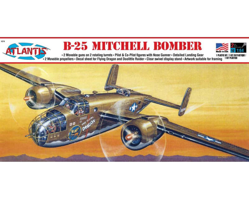 B-25 Mitchell Bomber Flying Dragon Model 1/64 photo