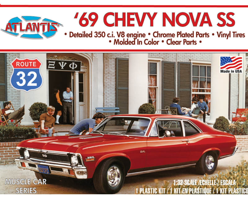 1969 Chevy Nova SS Route 32 1:32 Plastic Model Kit