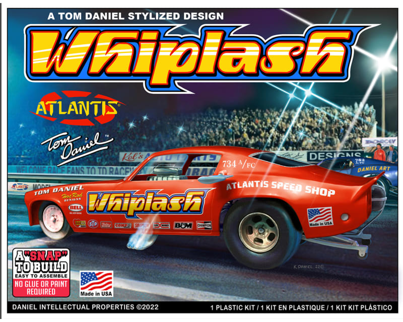 1:32 Snap Tom Daniel Whiplash Funny Car Plastic Model Kit