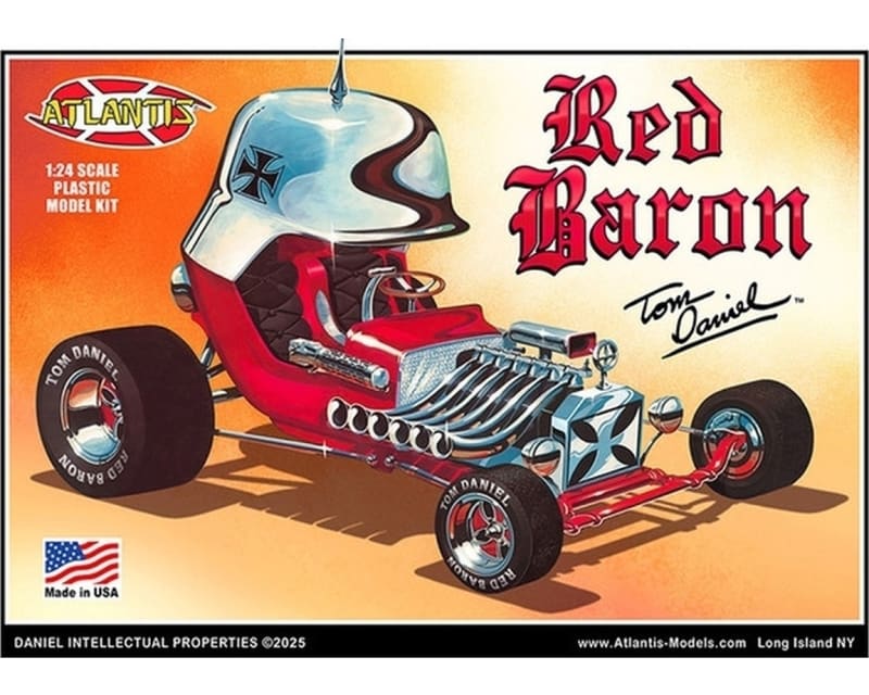 1/24 Tom Daniel Red Baron Show Car Plastic Model W/ Trading Card