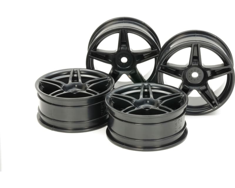 Medium-Narrow Twin 5-Spoke Wheels (24mm Width Offset +2)(Black)