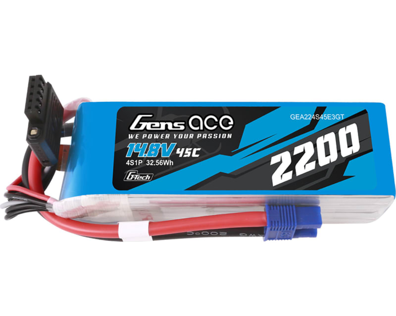 14.8V 2200mAh 4S 45C G-Tech Smart LiPo: EC3 photo
