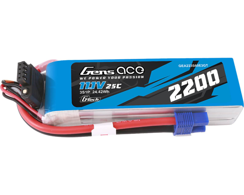 11.1V 2200mAh 3S 60C G-Tech Smart Li-Po: EC3