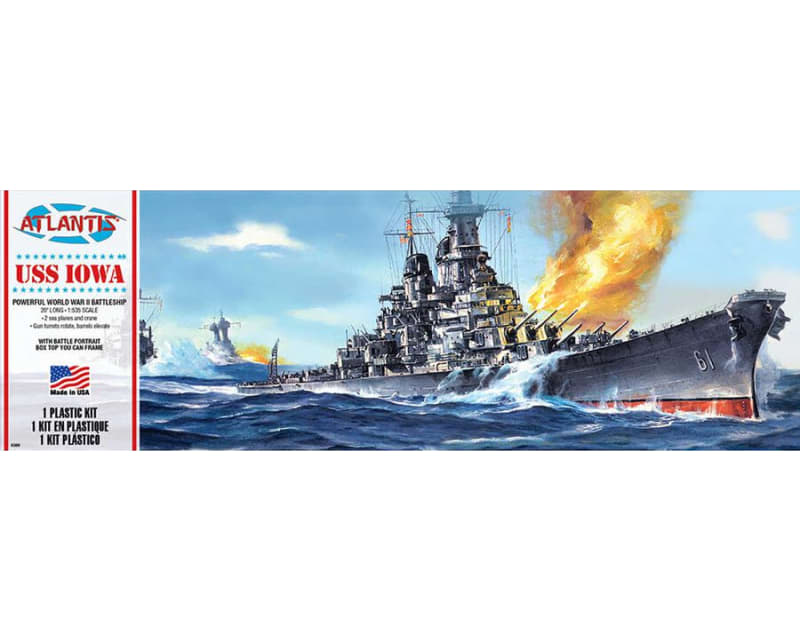 Uss Iowa Bb-61 Big Battleship Plastic Model 1/535