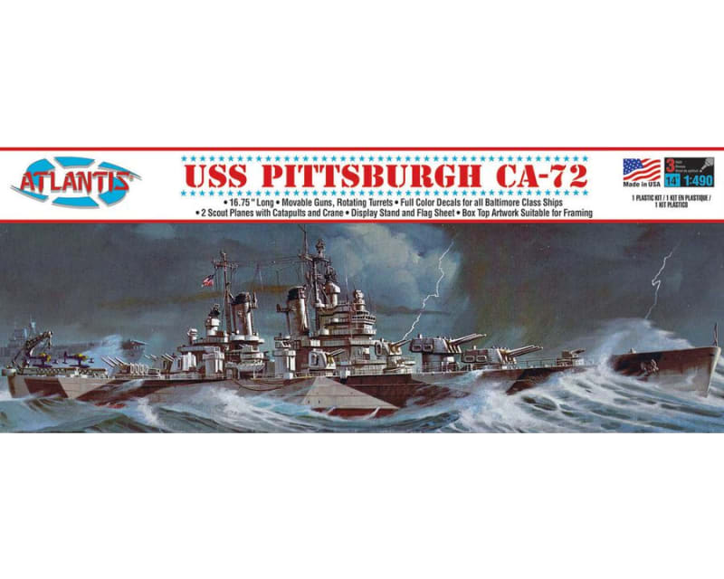 USS Pittsburgh CA-72 heavy Cruiser Model 1/490