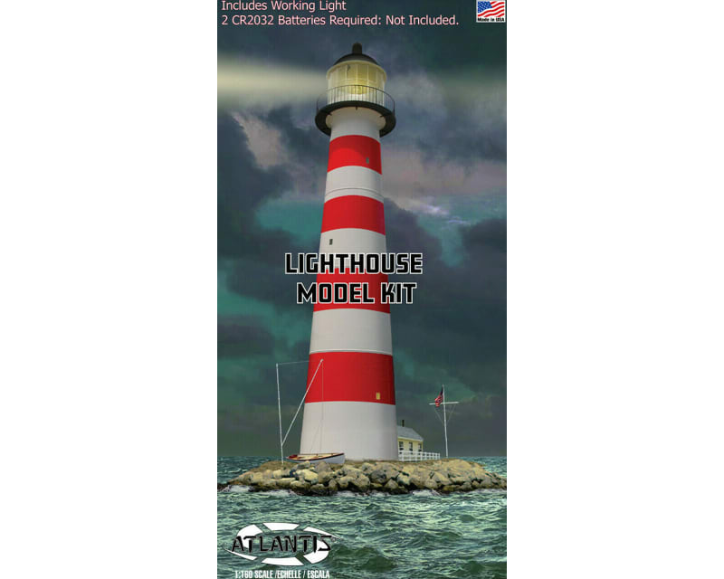 1/160 Lighthouse with Light and Diorama Base Plastic Model Kit