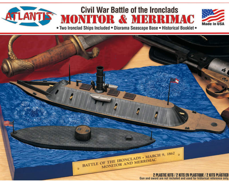 Monitor and Merrimack Civil War Set Plastic Model Kit