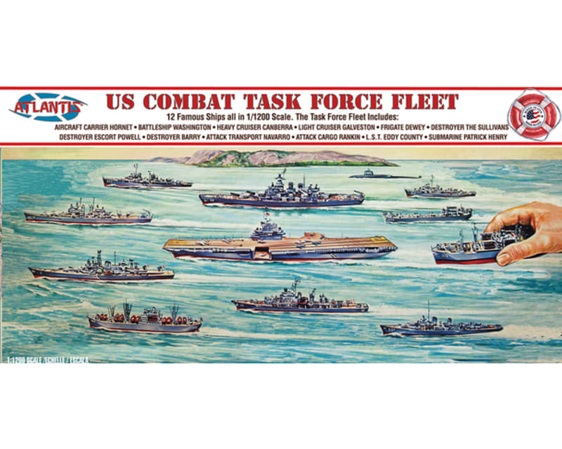 1/1200 US Navy Task Force Set (12 Different Ships) Plastic Model