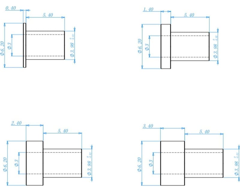 Alum Caster Hat Bushings: B7 B7D