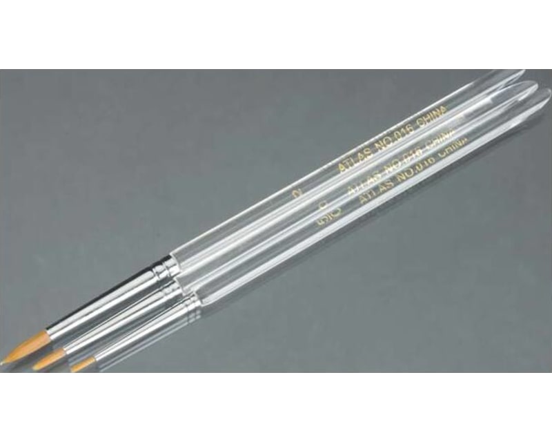 Atlas Brush Detail Round Taklon 3-pcs photo