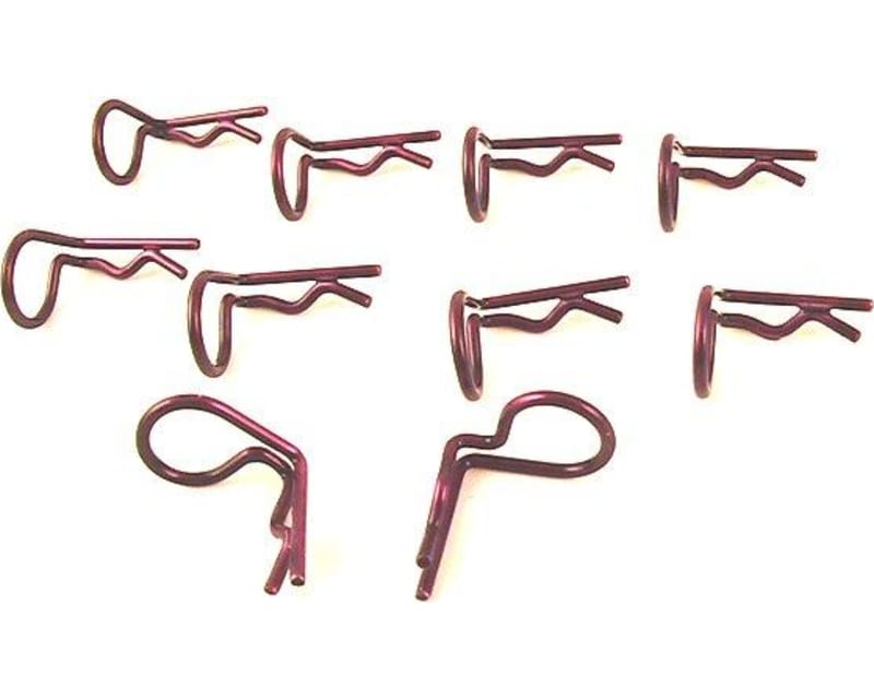 Body Clips with 90 Degree Bend (10)(Purple)