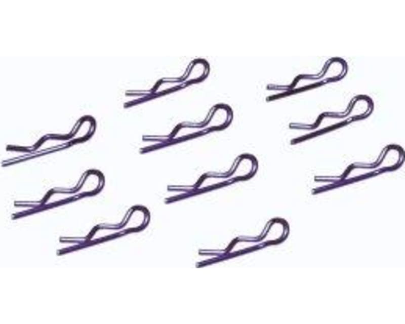 Tap to zoom discontinued Shiny purple bent body clips sm