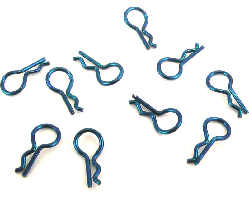 Tap to zoom Shinny Blue Micro Body Clips (10)