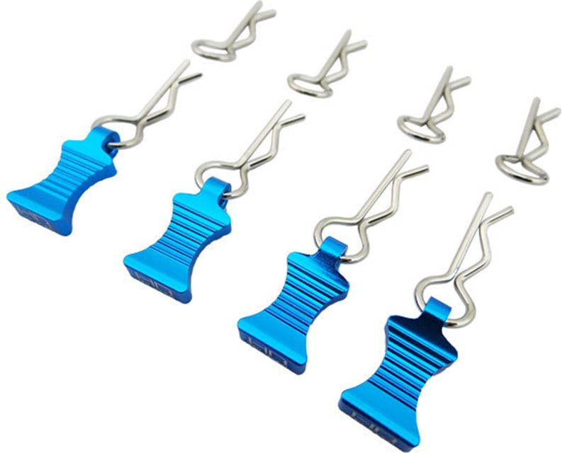 1:10 Light Blue Aluminum EZ Pulls (4) Body Clips (8)