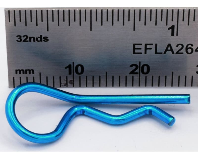 Blue bent Body Clips 27.6mm long 1.42mm wire (8)