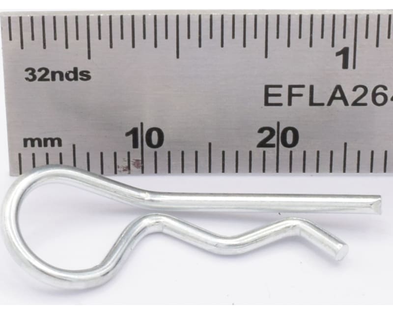 Silver bent Body Clips 26.7mm long 4.3mm wire (10)