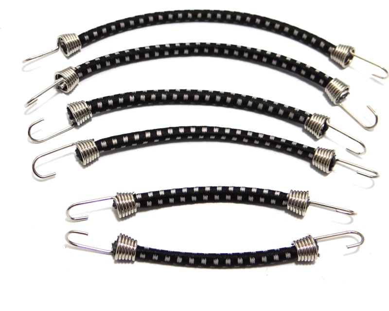 1:10 Scale elastic cord Set (6) Black W/ White
