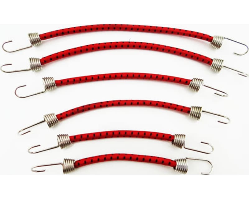 1:10 Scale elastic cord Set (6) Red W/ Black