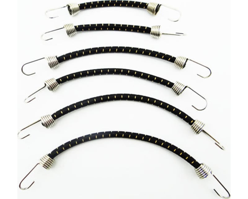1:10 Scale elastic cord Set (6) Black W/ Light Tan