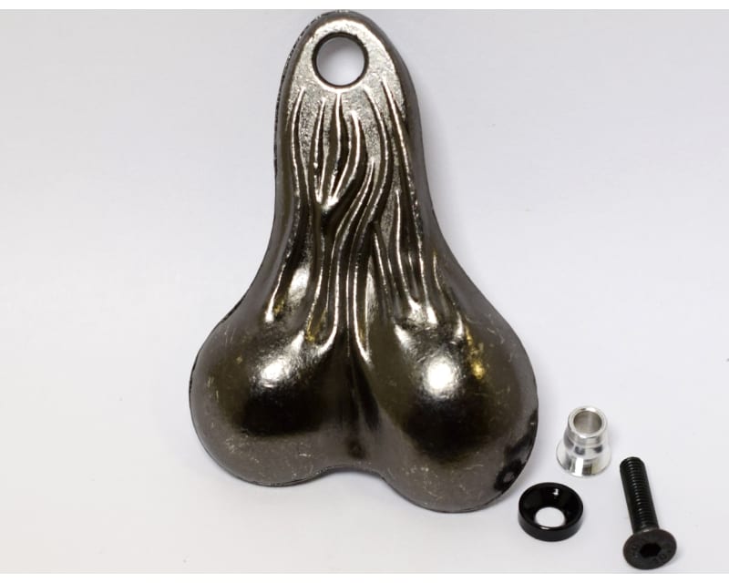 Metal Dangler Balls Truck Nuts (black chrome) (toy)