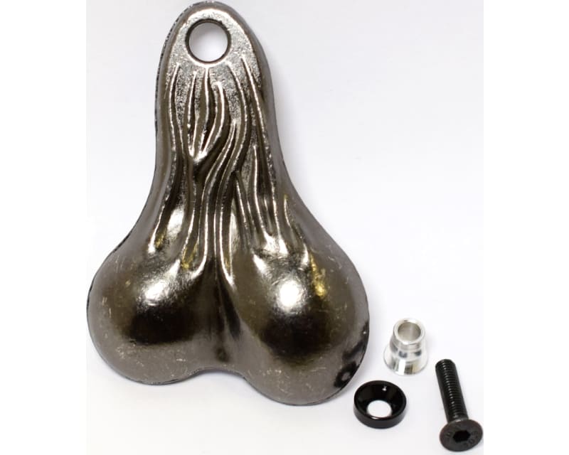 Metal Dangler Balls Truck Nuts (black chrome) (toy)