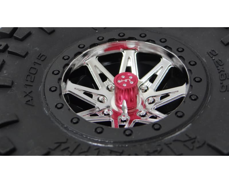 discontinued Aluminum Wheels Nut Caps and M4 Nuts (Red)(4) - Fla