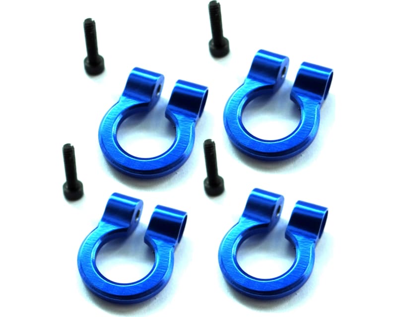 1:10 Scale Aluminum Blue Tow Shackle D-Rings (4)