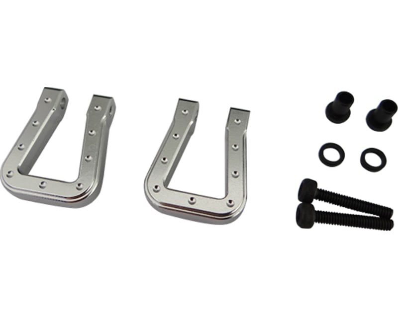 Silver Aluminum Monster Flat Shackles TRX-4 SCX10 SCX10 II photo
