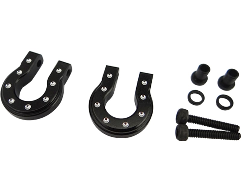 Black Aluminum Monster D-Ring Shackles TRX-4 SCX10 SCX10 II photo