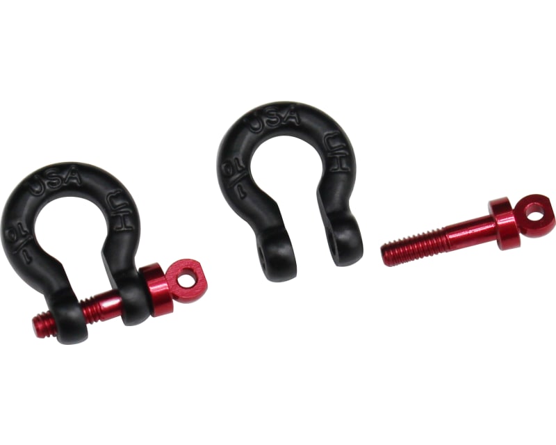 1:10 Scale Black Tow Shackle D-Rings Gen8