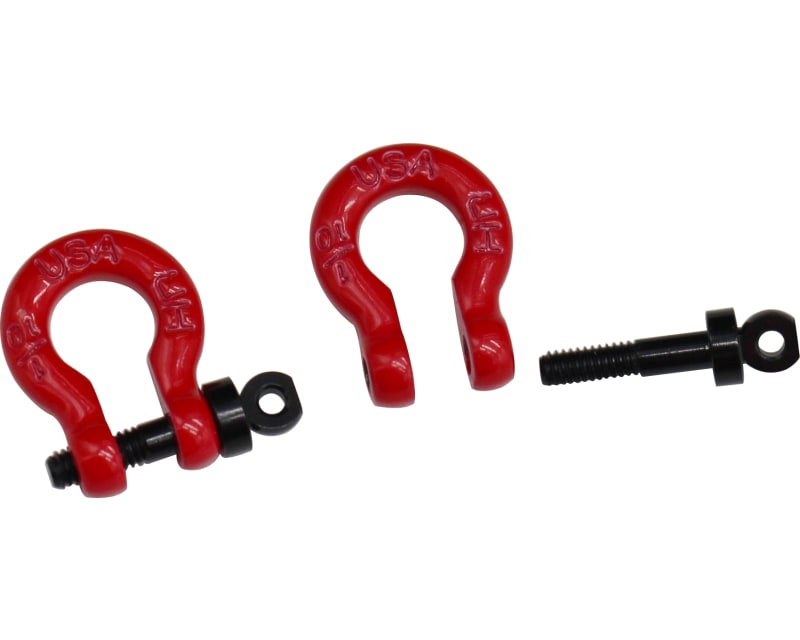 1:10 Scale Red Tow Shackle D-Rings Gen8