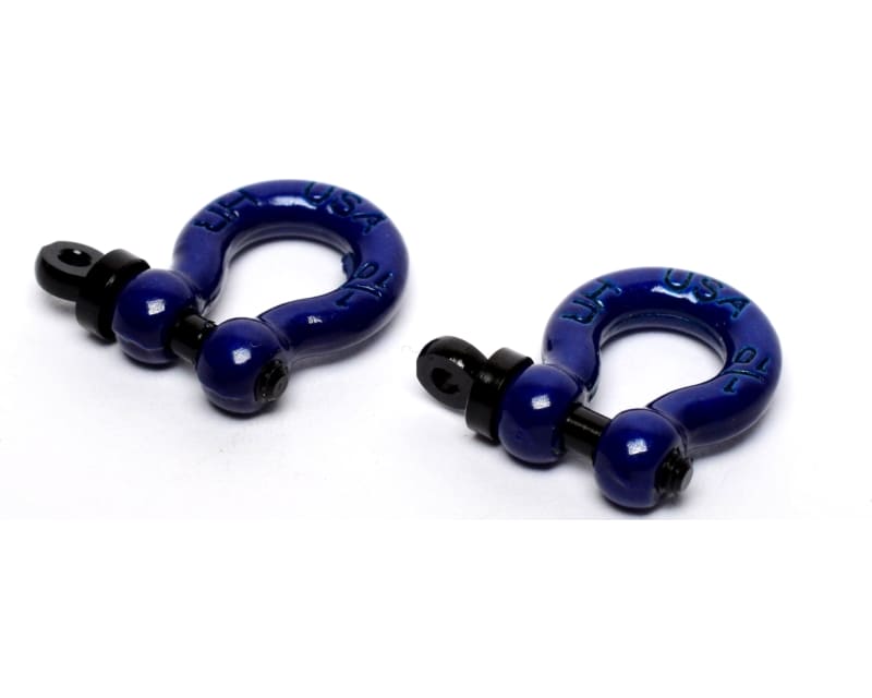 1:10 Scale Aluminum Blue Tow Shackle D-Rings (2)