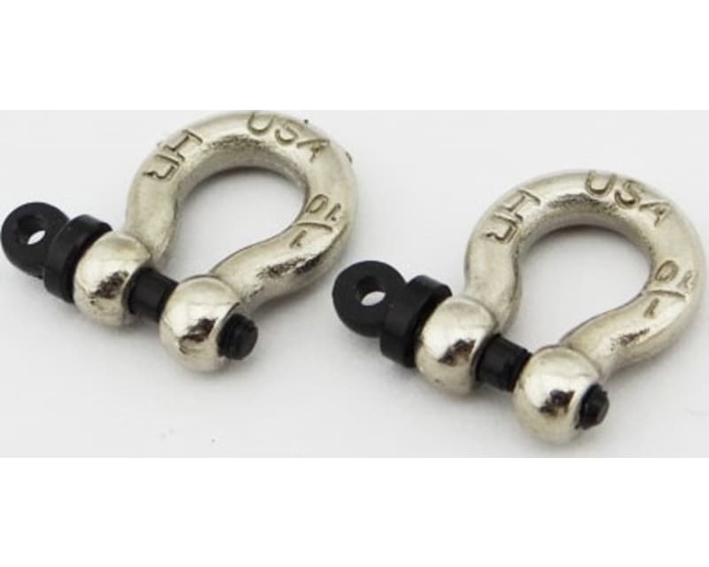 1:10 Scale Aluminum chrome Tow Shackle D-Rings (2) photo