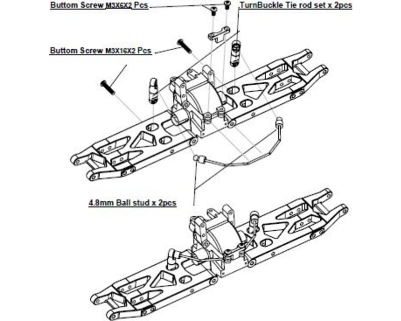 Front and Rear Sway Bar Kit Exo
