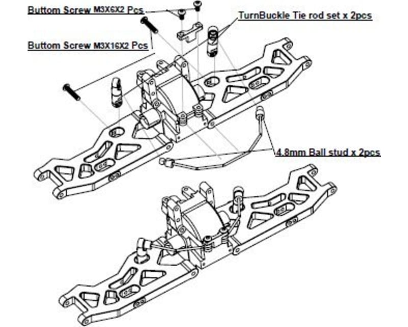 Front and Rear Sway Bar Kit Exo