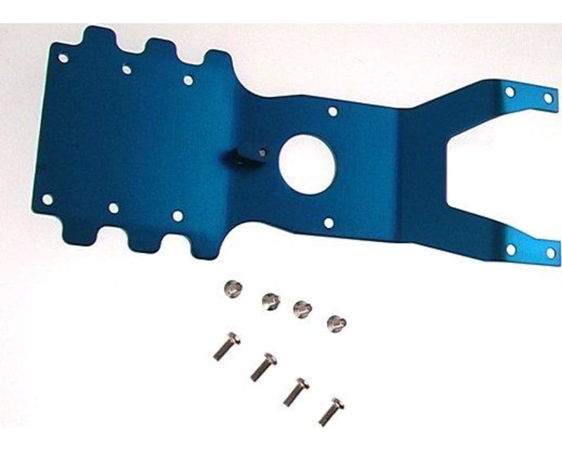 Monster Gt Blue Aluminum Front Skid Plate W/Steering Mount