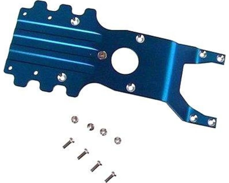 Monster Gt Blue Aluminum Front Skid Plate W/Steering Mount