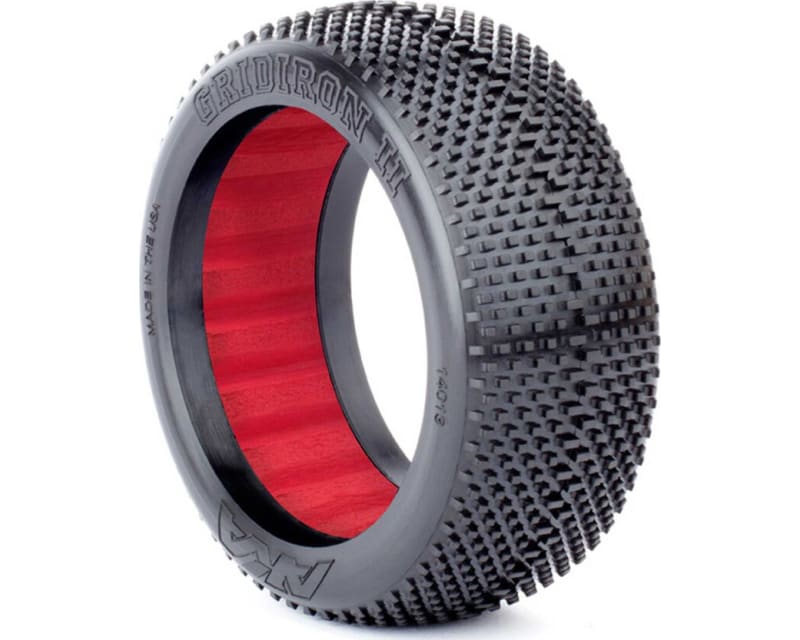 Tap to zoom 1/8 Buggy Gridiron II SSLW Tire w/ Red Insert 2