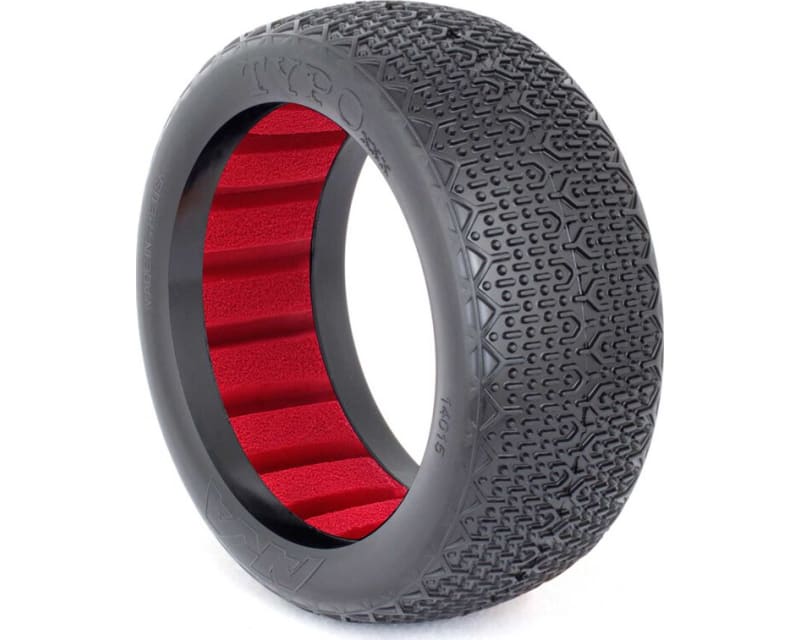 1/8 Buggy Typo Clay Tire w/ Red Insert 2