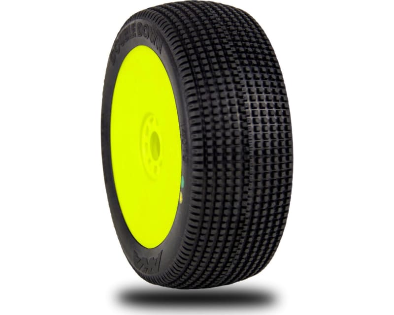 1:8 Buggy Double Down Soft Evo Mounted Yellow wheels and tires