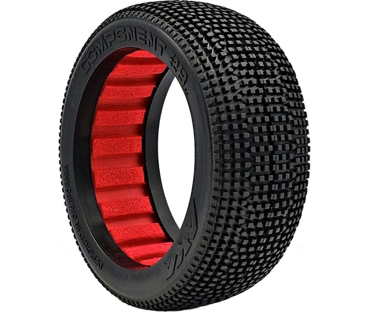 1:8 Buggy tires Component 2ab W/ Red Inserts Medlw 2