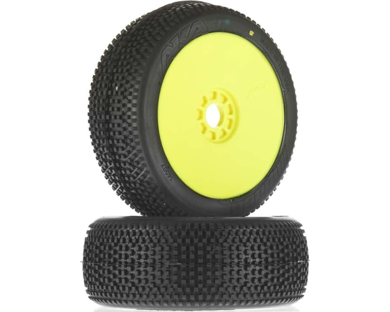 1/8 Buggy Impact Soft EVO Wheels Mounted Yellow - 17mm (2)