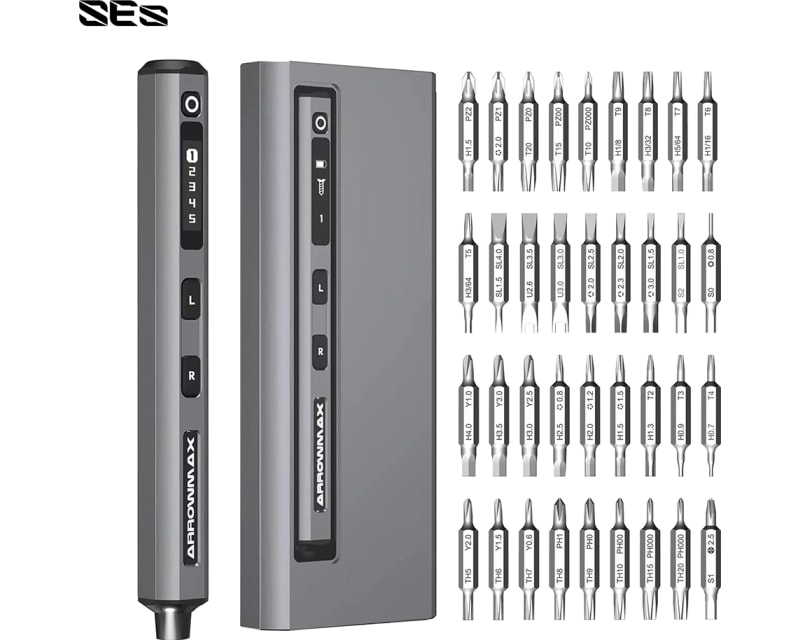 SES Electric Screwdriver 72 in 1 - Space Gray Case 