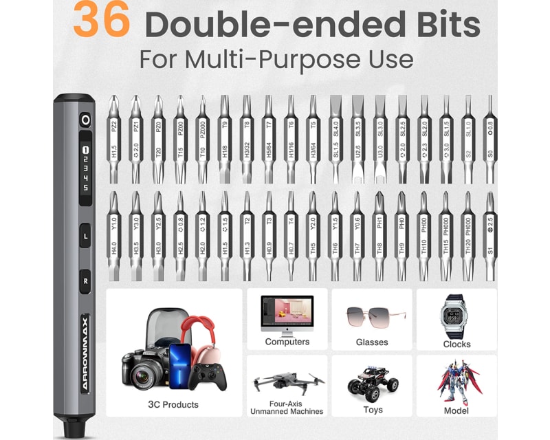 SES Electric Screwdriver 72 in 1 - Space Gray Case