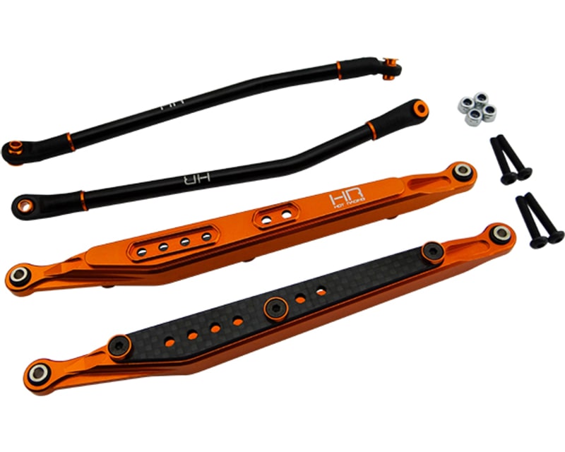 Orange Aluminum & Cf Link Set Axial Rr10 Smt10 Yeti