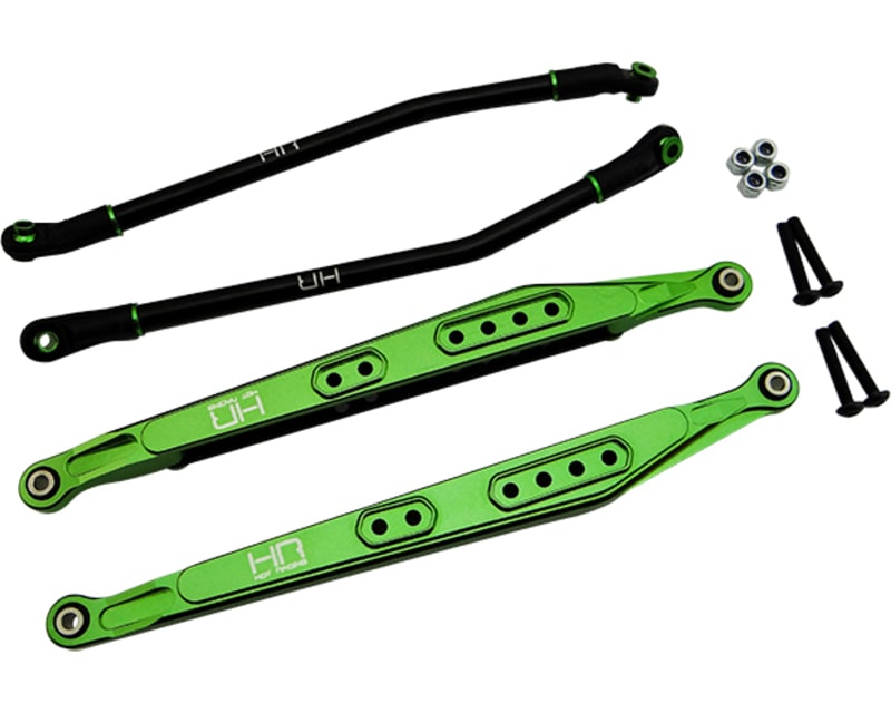 Green Aluminum & Cf Link Set Axial Rr10 Smt10 Yeti