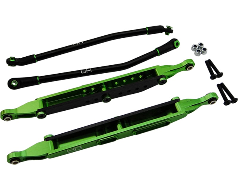 Green Aluminum & Cf Link Set Axial Rr10 Smt10 Yeti
