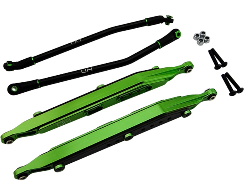 Green Aluminum & Cf Link Set Axial Rr10 Smt10 Yeti