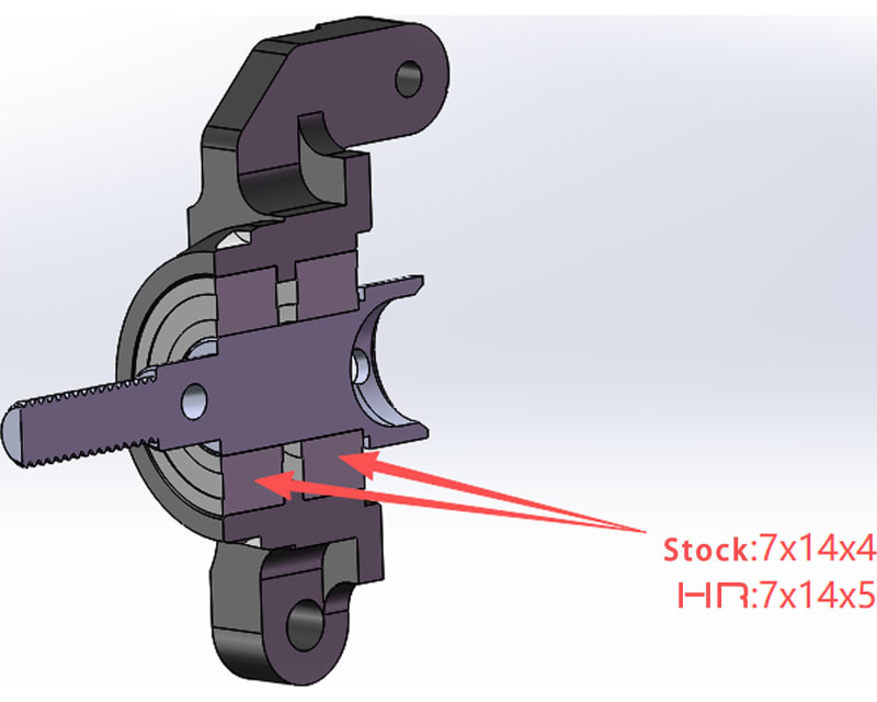 Rear Aluminum Hub Set fits Arrma 1:16 Mini Kraton